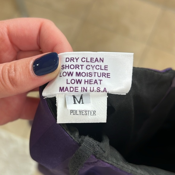 C.W. Designs Purple Girls Formal Strapless Dress - Picture 8 of 8